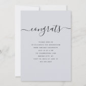 Invitation Graduation personnalisée Moderne Élégant Script Ph (Dos)