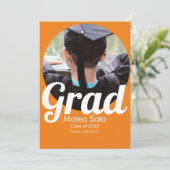 Invitation Graduation Photo Bold N'importe quelle couleur (Debout devant)