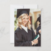 Invitation Graduation Photo Gold Marine Classe bleue de 2022  (Dos)