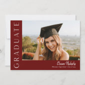 Invitation Graduation photo horizontale moderne (Devant)
