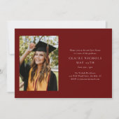 Invitation Graduation photo horizontale moderne (Dos)