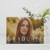 Invitation Graduation photo horizontale moderne (Debout devant)