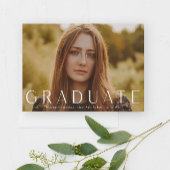 Invitation Graduation photo horizontale moderne