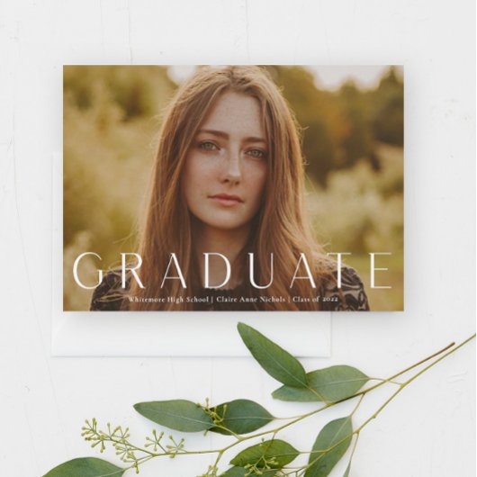 Invitation Graduation photo horizontale moderne