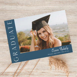 Invitation Graduation photo horizontale moderne