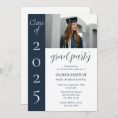 Invitation Graduation photo minimaliste (Devant / Derrière)