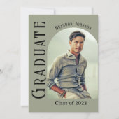 Invitation Graduation photo minimaliste moderne (Devant)