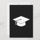 Invitation Graduation photo minimaliste moderne noir blanc (Dos)