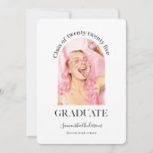 Invitation Graduation photo moderne amusante (Devant)