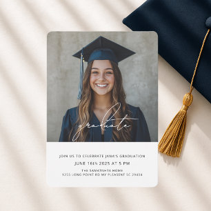 Invitation Graduation photo moderne amusante   Catégorie 2025