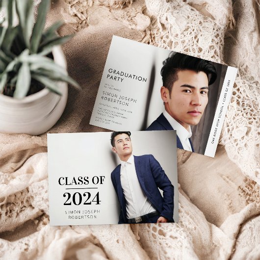 Invitation Graduation photo moderne tendance