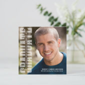 Invitation Graduation Photo Texte moderne superposition Invit (Debout devant)