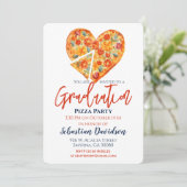 Invitation Graduation Pizza Party (Debout devant)