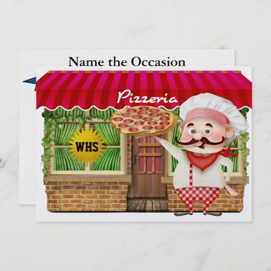 Invitation Graduation Pizza Party - SRF (Devant / Derrière)