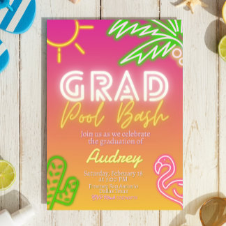 Invitation Graduation Pool Party