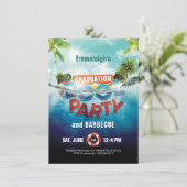 Invitation Graduation Pool Party Barbecue Photo (Debout devant)