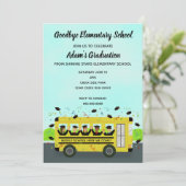 Invitation Graduation Primaire de l'école Bus Party (Debout devant)
