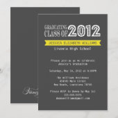 Invitation Graduation rétrograde (Devant / Derrière)