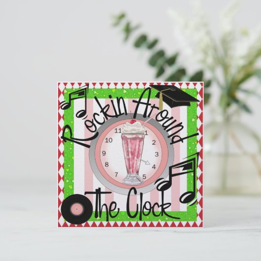 Invitation Graduation Rockin' Around the Clock Party - SRF (Debout devant)