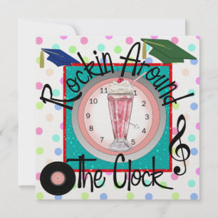 Invitation Graduation Rockin' Around the Clock Party - SRF