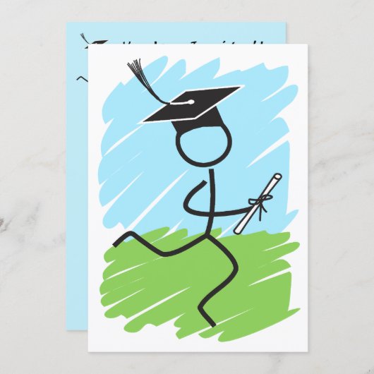 Invitation Graduation Runner © Party Cross Country Track (Devant / Derrière)