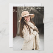 Invitation Graduation Rustique 4 Lumières à cordes de bois ph (Dos)