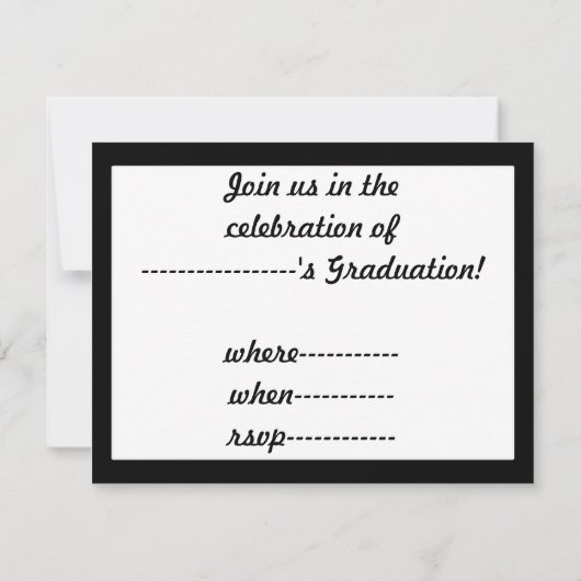 Invitation Graduation Sasquatch avec Casquette (Dos)