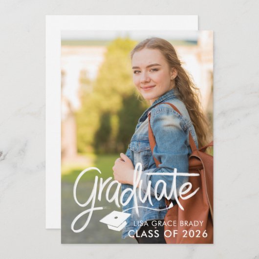Invitation Graduation Script Announcement (Devant / Derrière)