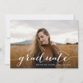 Invitation Graduation Script Photo Party recto verso (Devant)