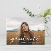 Invitation Graduation Script Photo Party recto verso (Debout devant)
