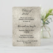 Invitation Graduation Silver Glitz Votre Photo (Debout devant)