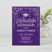 Invitation Graduation - Silver Purple (Debout devant)