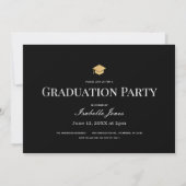 Invitation Graduation simple de script photo (Dos)