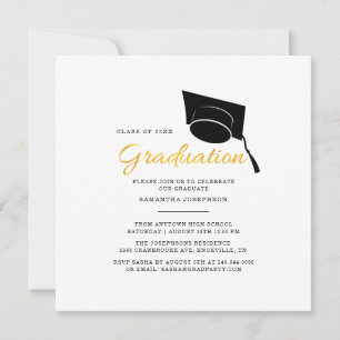 Invitation Graduation Simple Minimaliste 2025 Grad Party