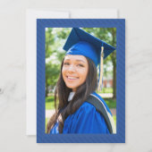 Invitation Graduation Striped Cap Gown Celebration Party (Devant)