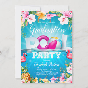 Invitation Graduation Summer Pool Party