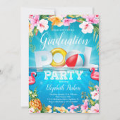 Invitation Graduation Summer Pool Party (Devant)