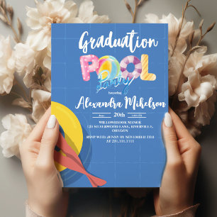 Invitation Graduation Summer Pool Party