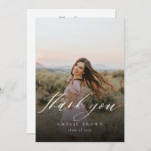 Invitation Graduation Thank You Card (Devant / Derrière)