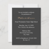 Invitation Graduation Vert foncé (Dos)