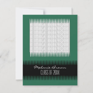 Invitation Graduation Vert foncé