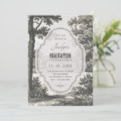 Invitation graduation vintage du jardin (Debout devant)