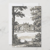 Invitation graduation vintage du jardin (Dos)