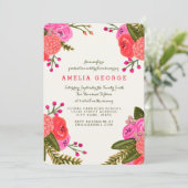 Invitation Graduation vintage du jardin (Debout devant)