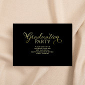 Invitation Gradué Multi Photo Black Gold Calligraphie