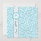 Invitation graduel orné de couleur turquoise et bl (Dos)