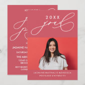 INVITATION GRADUELLE DE CALLIGRAPHIE WHIMSIQUE (Devant / Derrière)