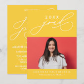 INVITATION GRADUELLE DE CALLIGRAPHIE WHIMSIQUE (Devant / Derrière)