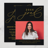 INVITATION GRADUELLE DE CALLIGRAPHIE WHIMSIQUE (Devant / Derrière)