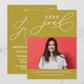 INVITATION GRADUELLE DE CALLIGRAPHIE WHIMSIQUE (Devant / Derrière)